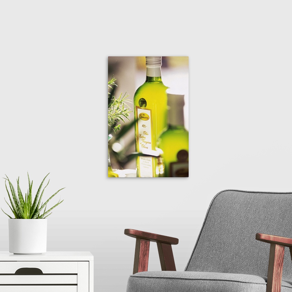 A modern room featuring Olive oil