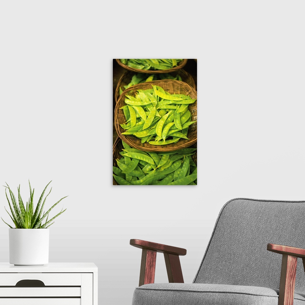 A modern room featuring Peas