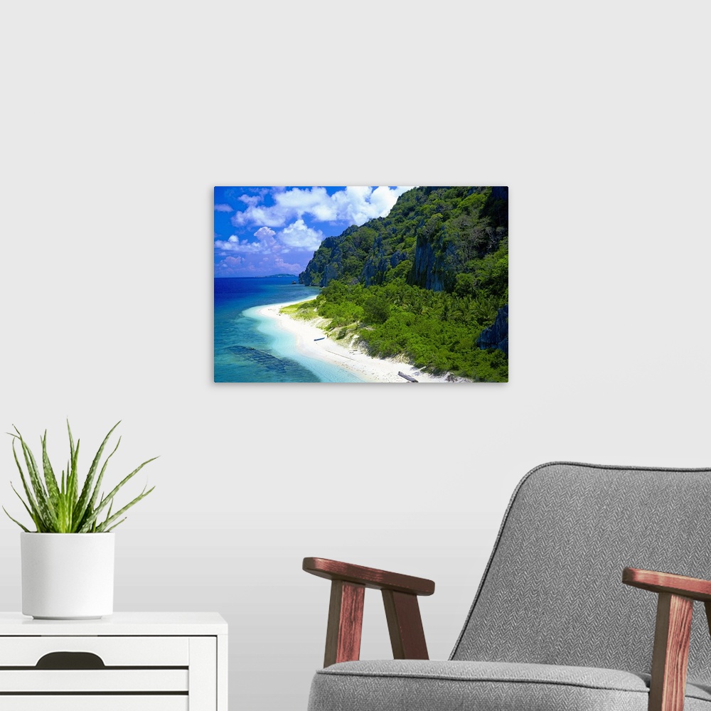 A modern room featuring Philippines, Calamian Islands, Black island beach