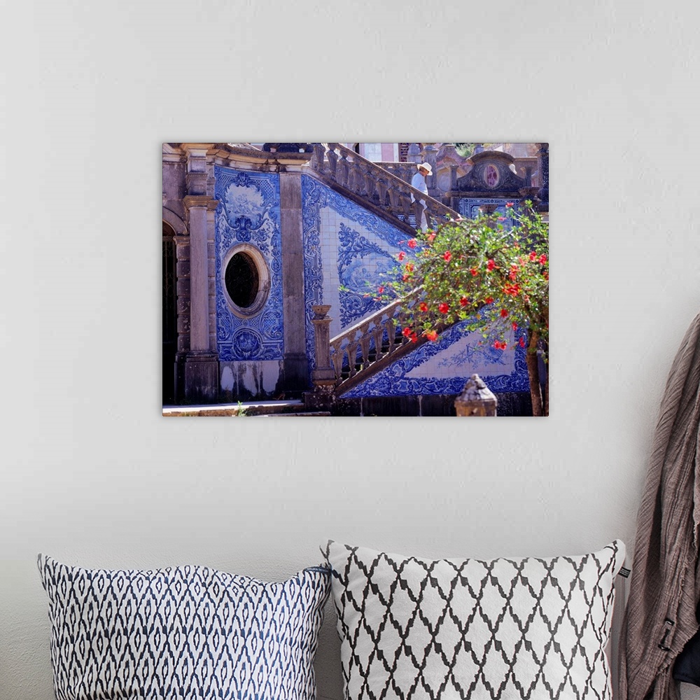 A bohemian room featuring Portugal, Algarve, Palacio de Estoi, azulejos