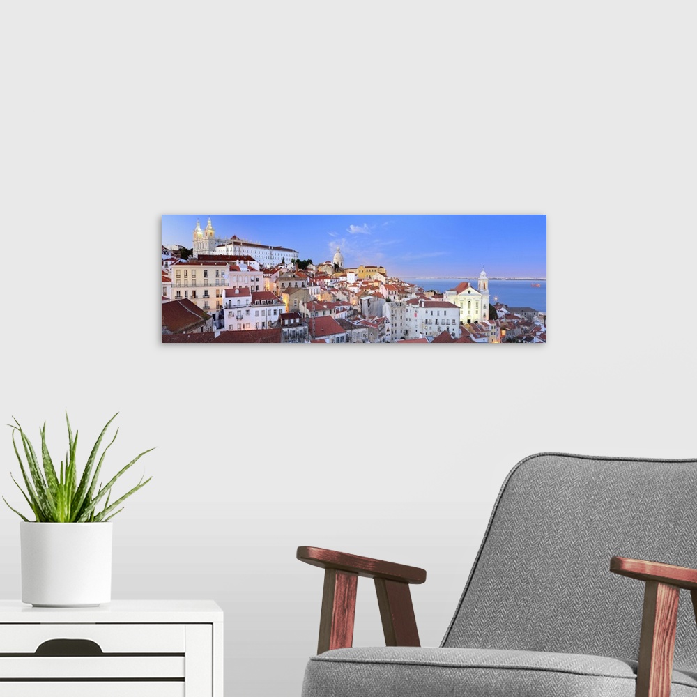 A modern room featuring Portugal, Distrito de Lisboa, Lisbon, Alfama, View from Santa Luzia view point