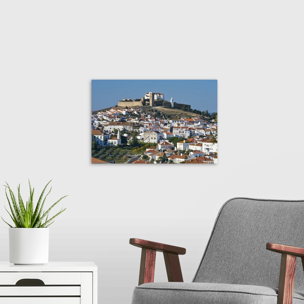 A modern room featuring Portugal, Evora, Arraiolos, Alentejo, Arraiolos town and medieval Castle