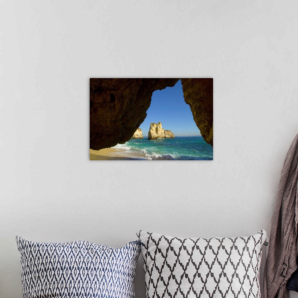 A bohemian room featuring Portugal, Faro, Atlantic ocean, Algarve, Travel Destination, Praia do Camilo, near Lagos