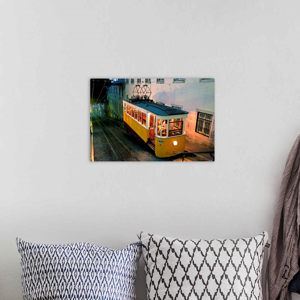 A bohemian room featuring Portugal, Lisbon, funicular that connects downtown with Barrio Alto