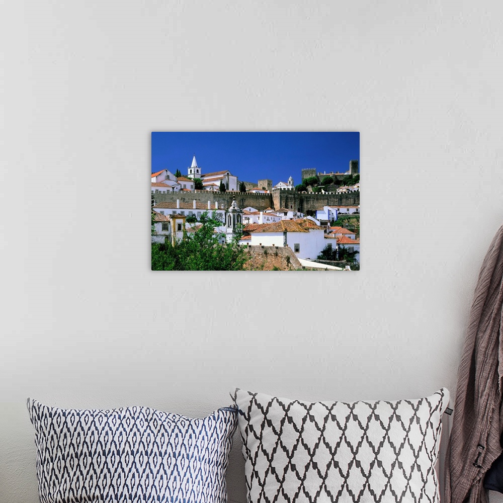 A bohemian room featuring Portugal, Obidos, historical center and the castle