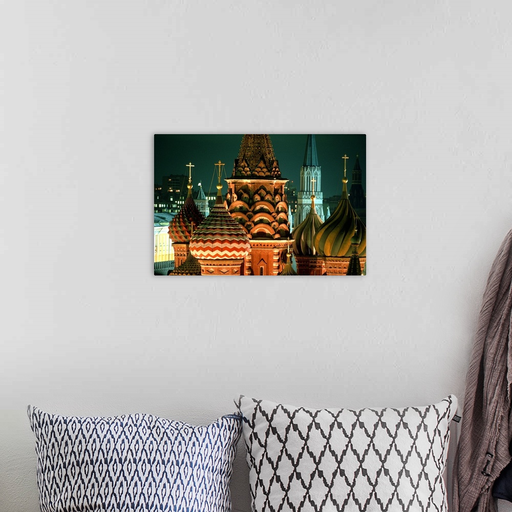 A bohemian room featuring Russia, Moscow, Saint Basil's Cathedral and Kremlin's Towers