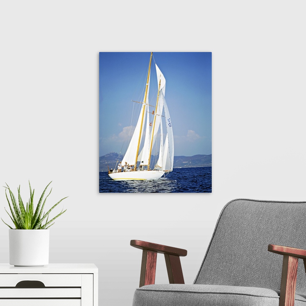 A modern room featuring Sailing boat