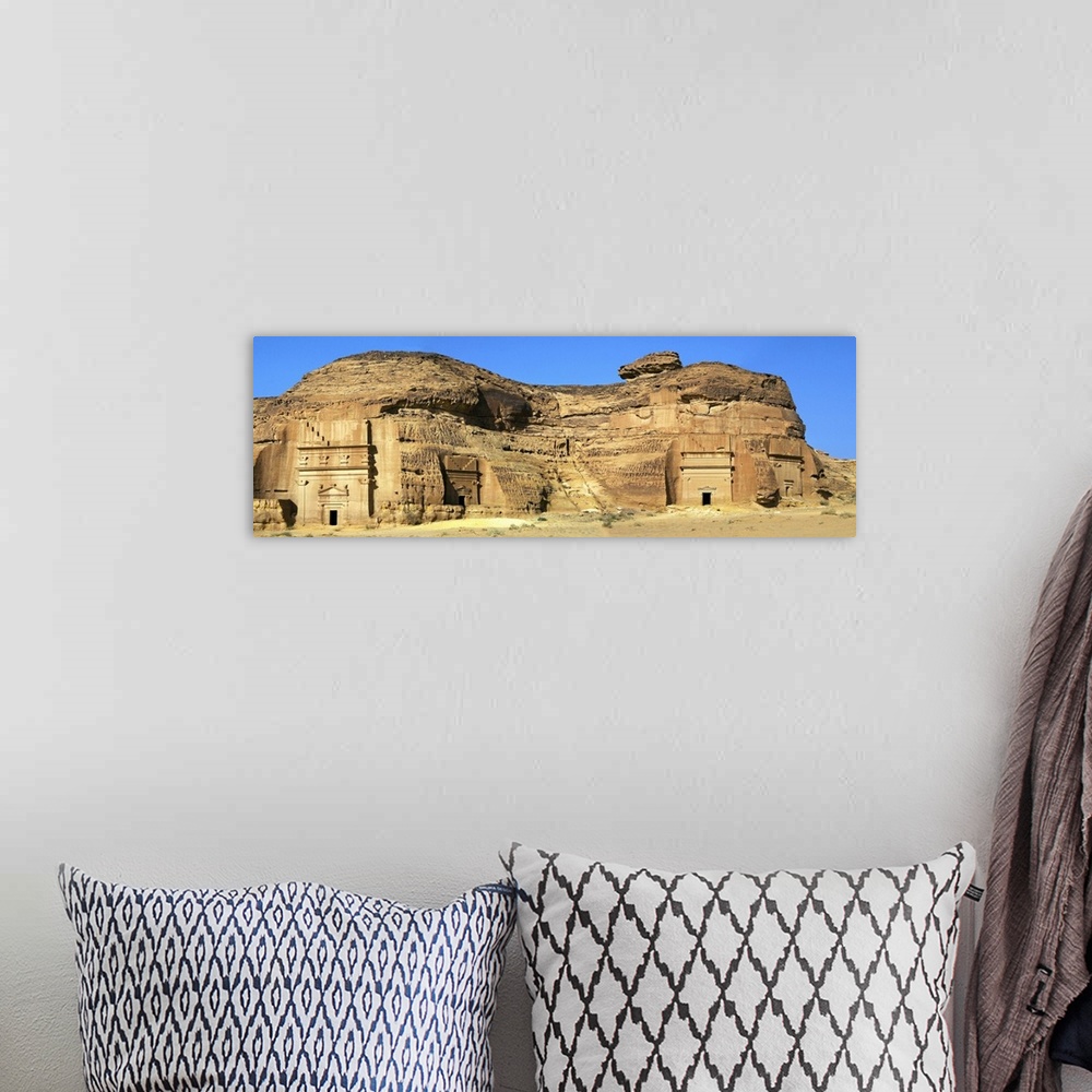 A bohemian room featuring Saudi Arabia, Al Madinah, Al-'Ula, Site of ancient Hegra, tombs of Nabatean