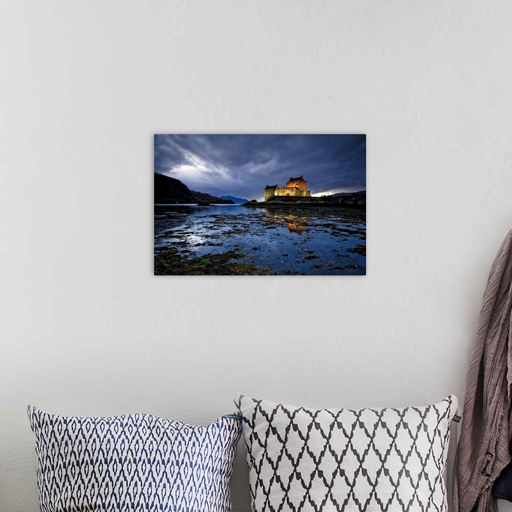 A bohemian room featuring Scotland, Highland, Great Britain, Highlands, Dornie, view of the castle