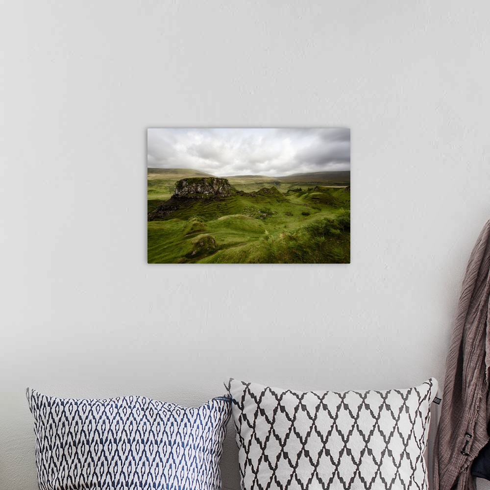 A bohemian room featuring UK, Scotland, Inner Hebrides, Isle of Skye, Great Britain, Highlands, Fairy Glen.