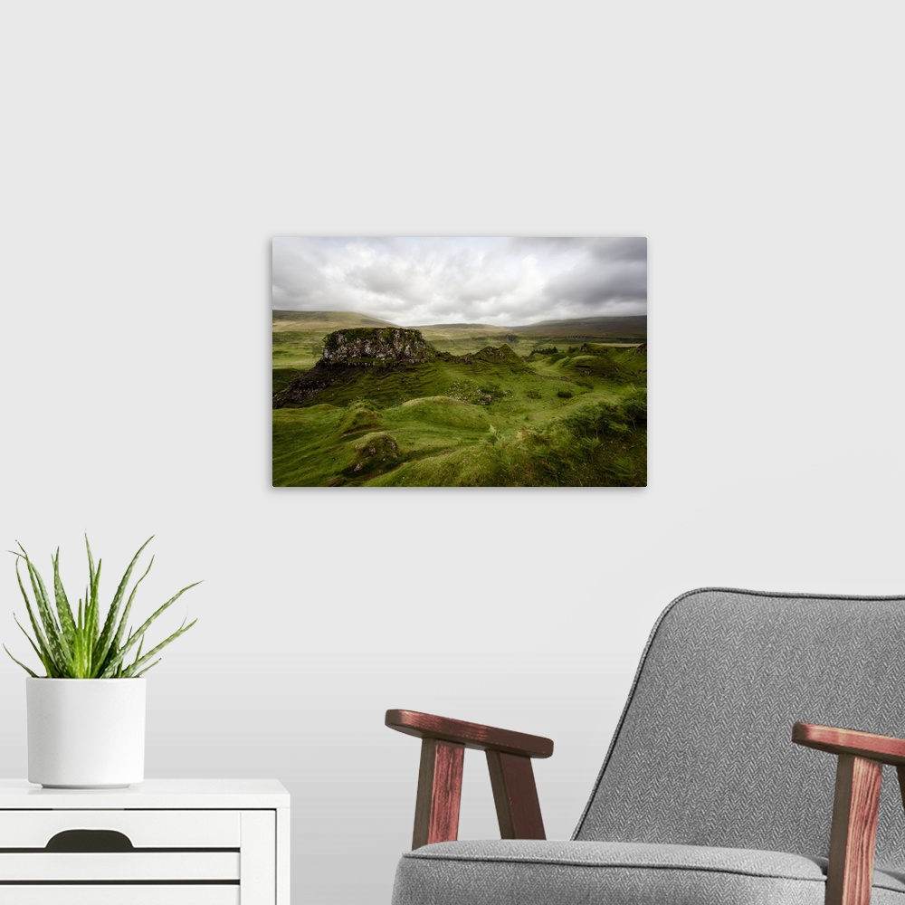 A modern room featuring UK, Scotland, Inner Hebrides, Isle of Skye, Great Britain, Highlands, Fairy Glen.