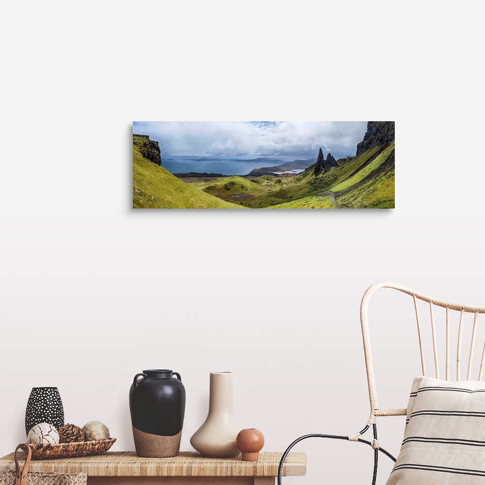 A farmhouse room featuring UK, Scotland, Great Britain, Inner Hebrides, Isle of Skye, Surroundings of the Old Man of Storr, ...