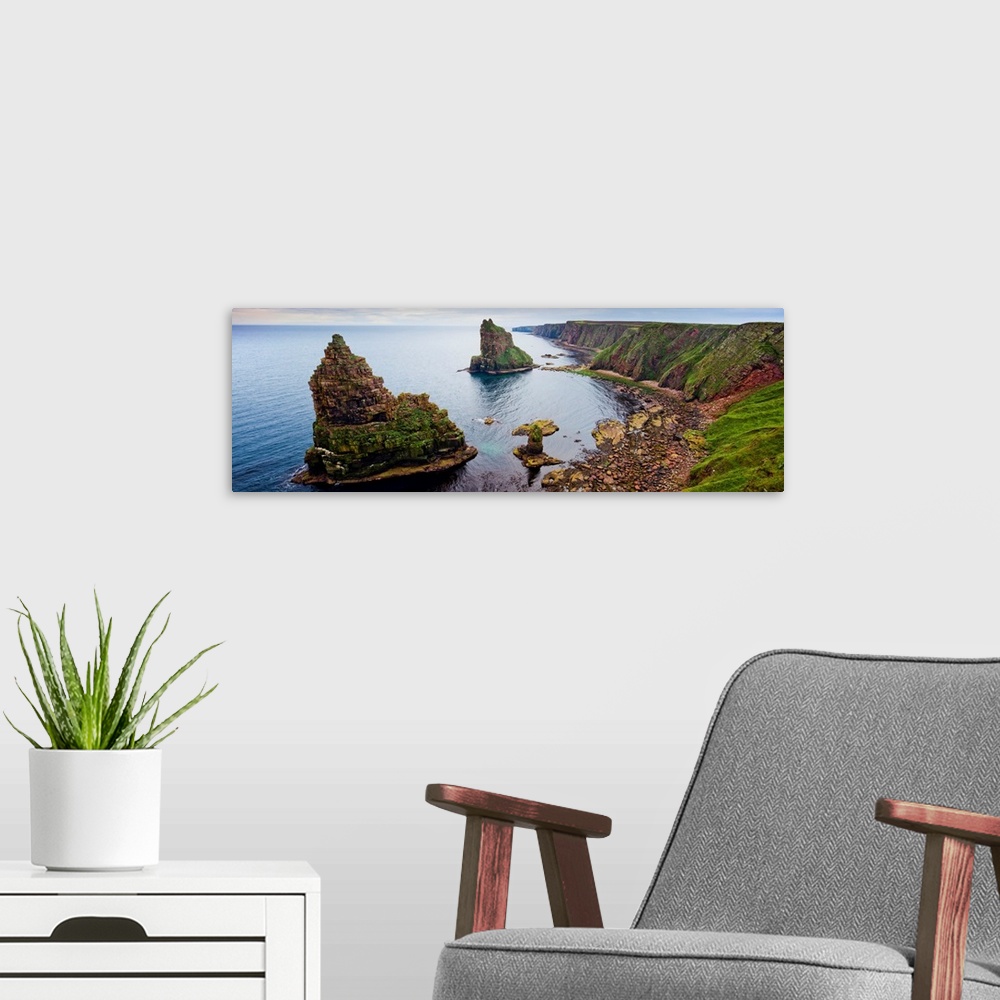 A modern room featuring Scotland, North sea, Highland, Caithness, Duncansby head, Stacks of Duncansby