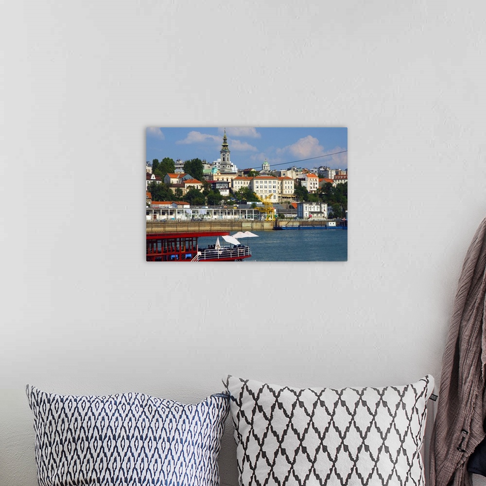 A bohemian room featuring Serbia, Belgrade, Town and Sava river