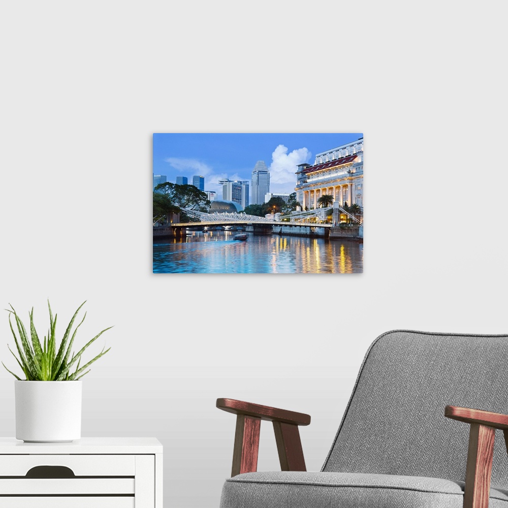 A modern room featuring Singapore, Singapore City, Fullerton Hotel, Cavenagh Bridge