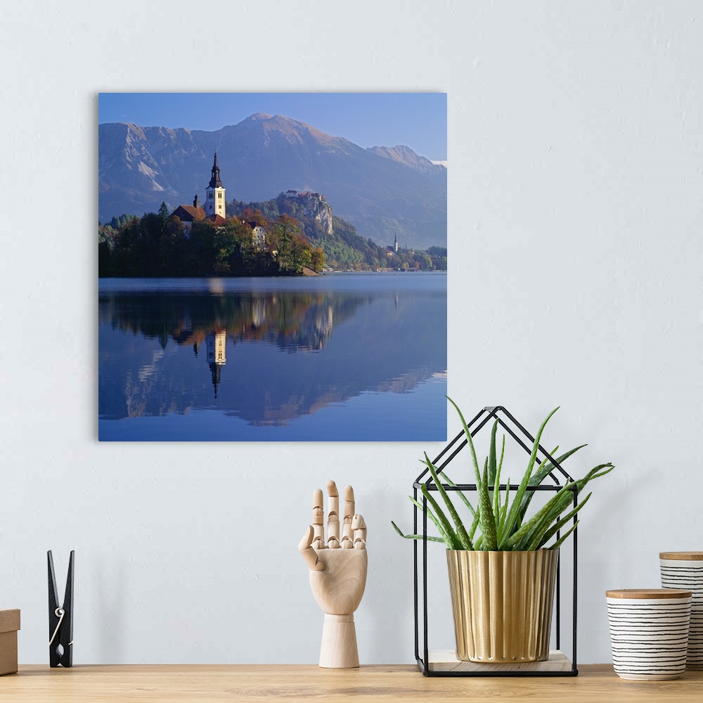 A bohemian room featuring Slovenia, Julian Alps, Bled lake