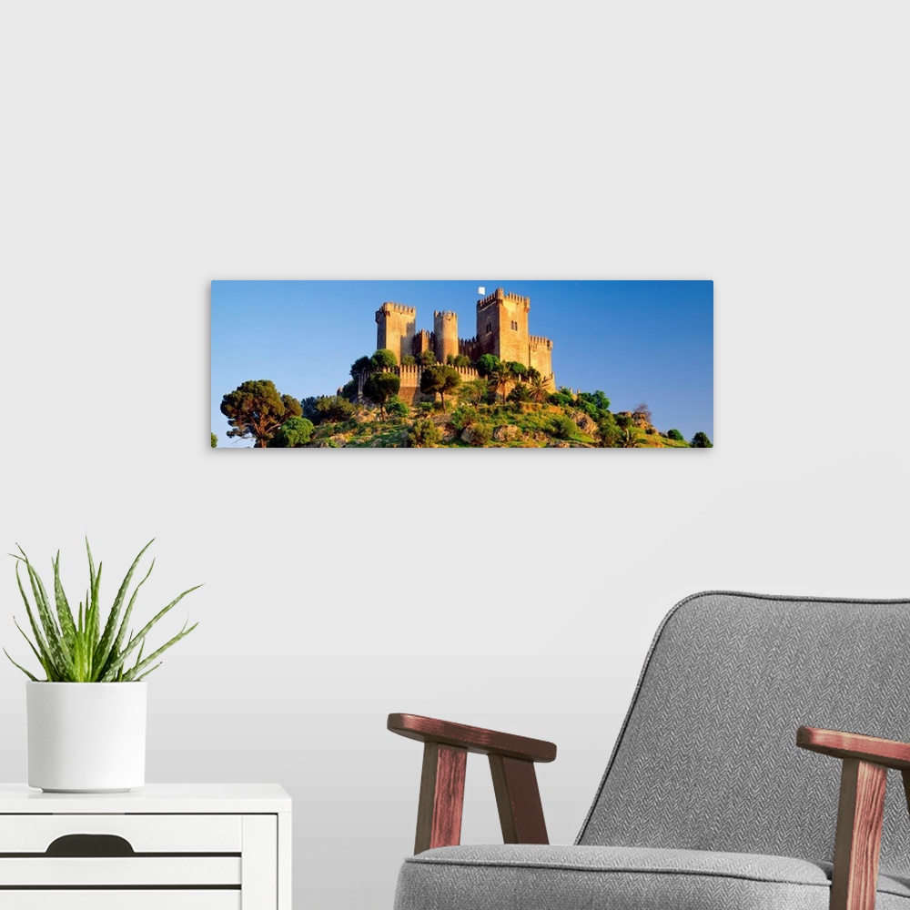 A modern room featuring Spain, Andalucia, Cordoba, Palma del Rio town, Almodovar del Rio castle