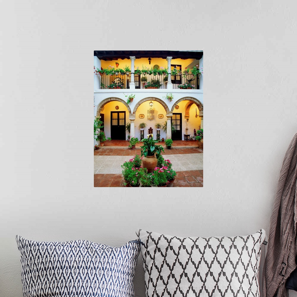 A bohemian room featuring Spain, Andalucia, Cordoba, Typical courtyard (patio)