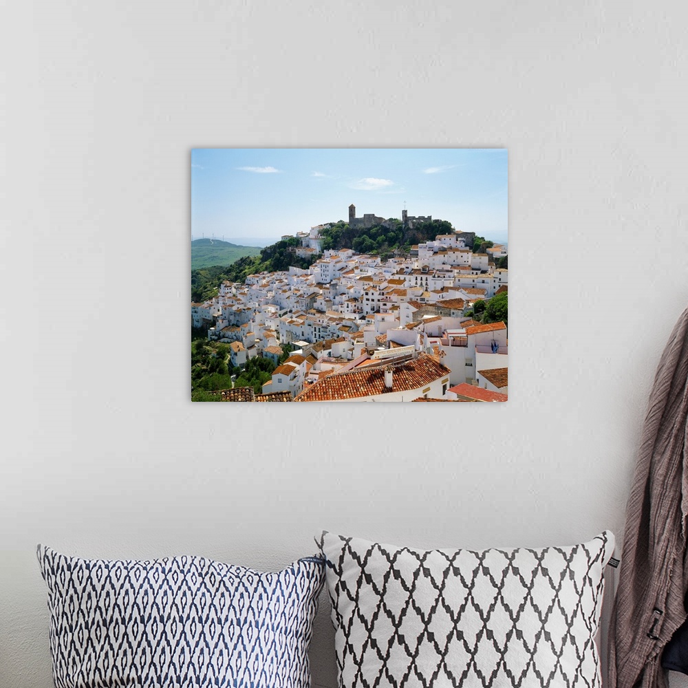 A bohemian room featuring Spain, Andalucia, Costa del Sol, Pueblos Blancos, Casares town