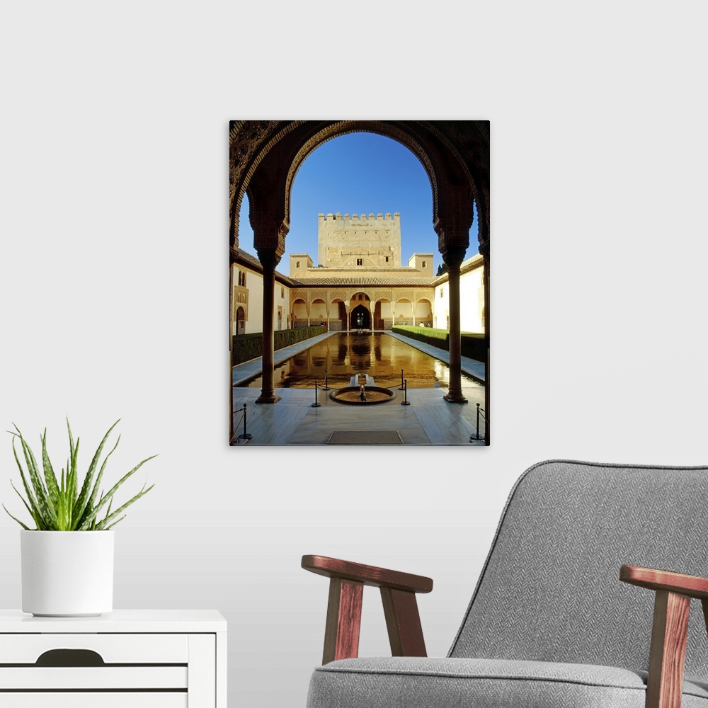 A modern room featuring Spain, Andalucia, Granada, Alhambra, Palacio de Comares