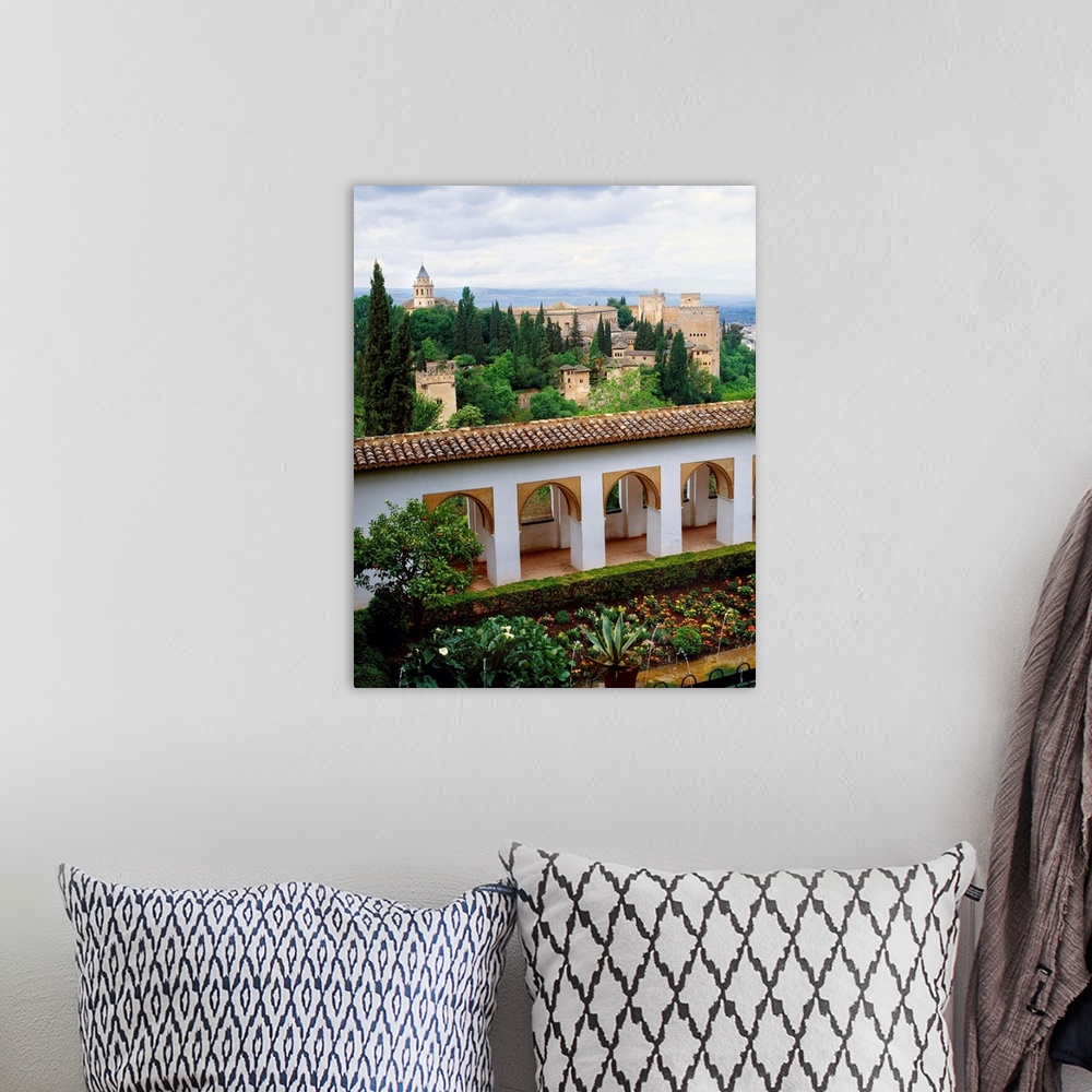 A bohemian room featuring Spain, Andalucia, Granada, Alhambra, view from Generalife