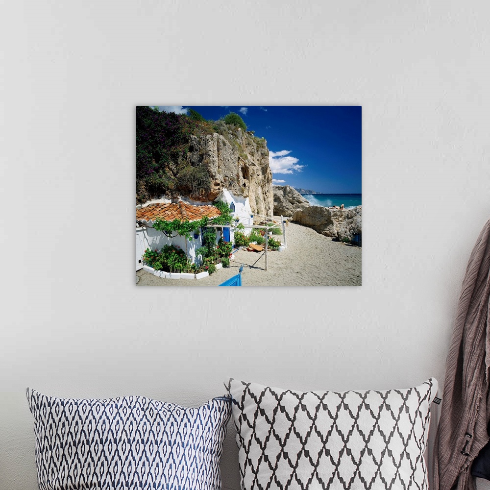 A bohemian room featuring Spain, Andalucia, Malaga, Nerja, typical beach