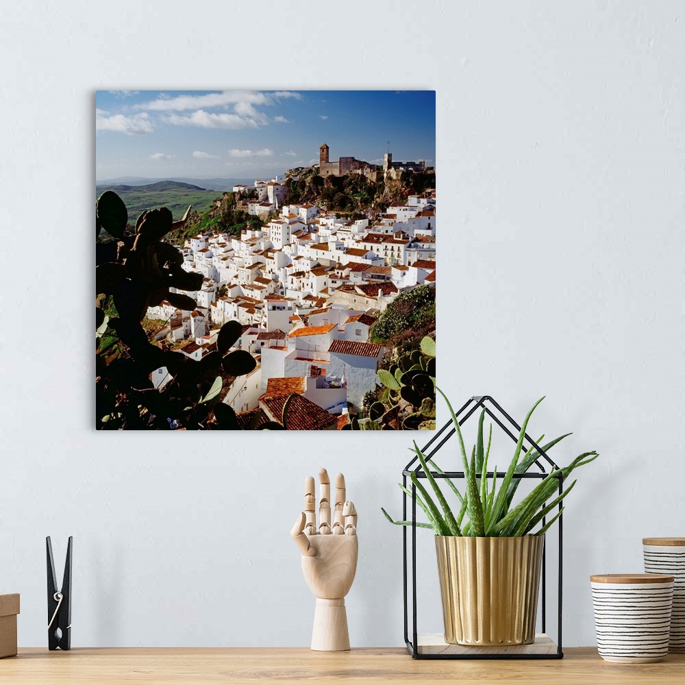 A bohemian room featuring Spain, Andalusia, Casares, Pueblos Blancos, Casares town