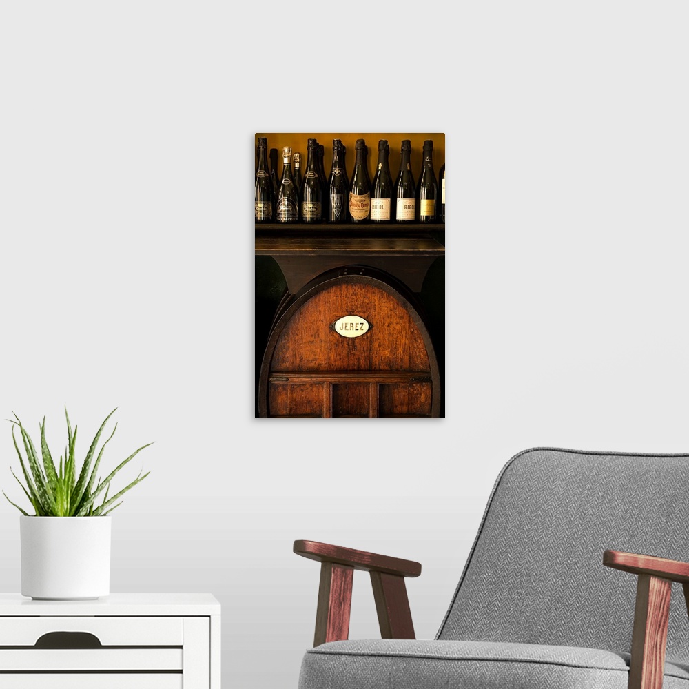 A modern room featuring Spain, Arag..n, Saragossa, Bodegas Almau Tapas Bar, wine and Jerez barrel
