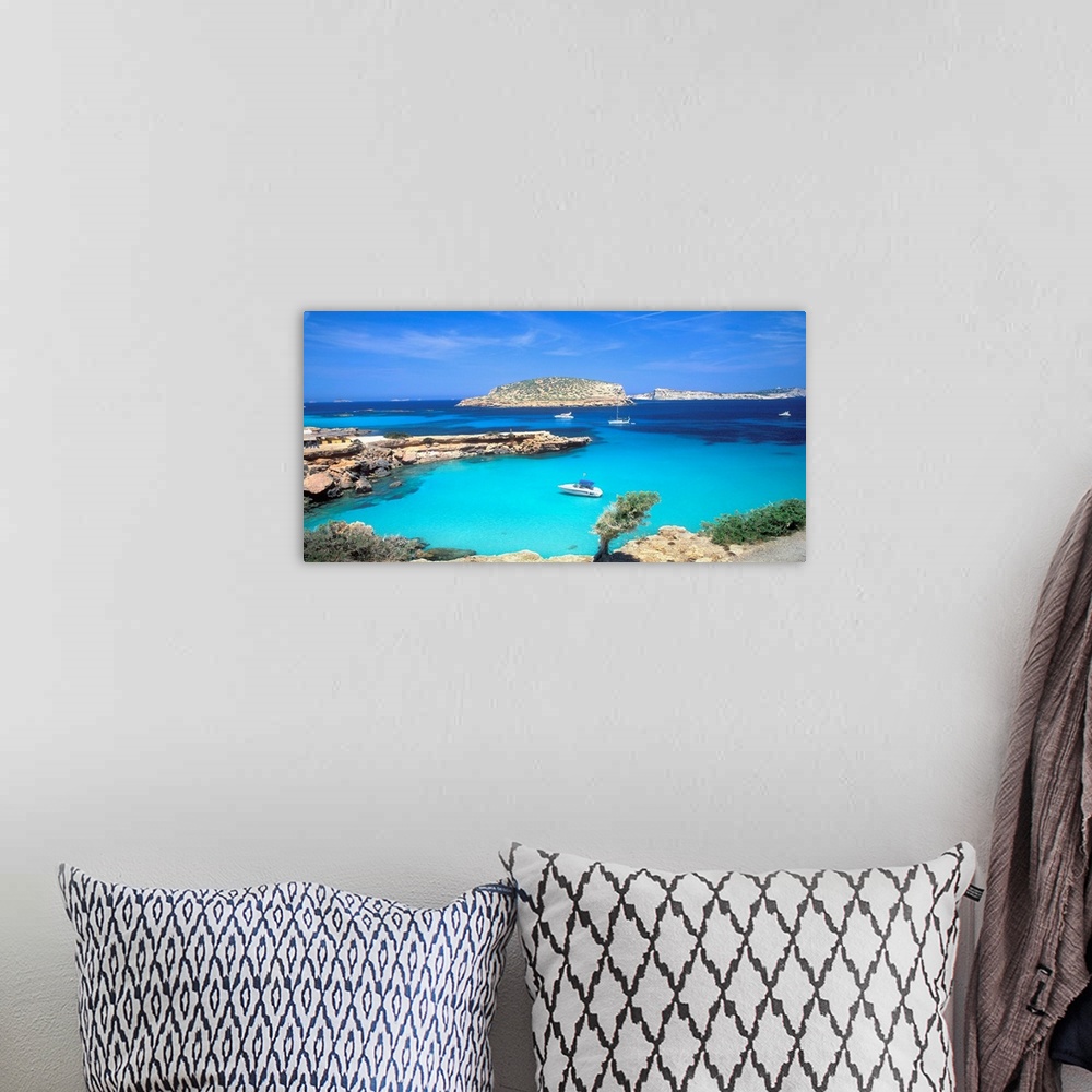 A bohemian room featuring Spain, Balearic Islands, Ibiza, Cala Comte bay