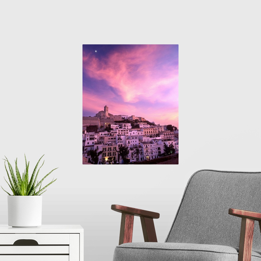 A modern room featuring Spain, Balearic Islands, Ibiza, Dalt Vila, old town