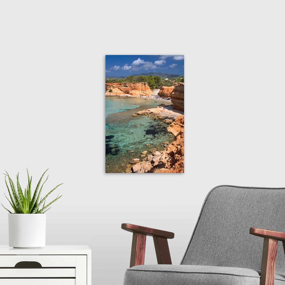 A modern room featuring Spain, Balearic Islands, Ibiza, Mediterranean area, Mediterranean sea, Illes Balears district, Tr...