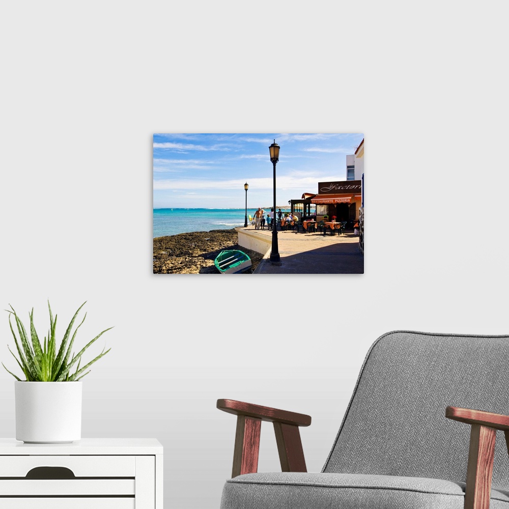 A modern room featuring Spain, Canary Islands, Fuerteventura, Corralejo, Atlantic ocean
