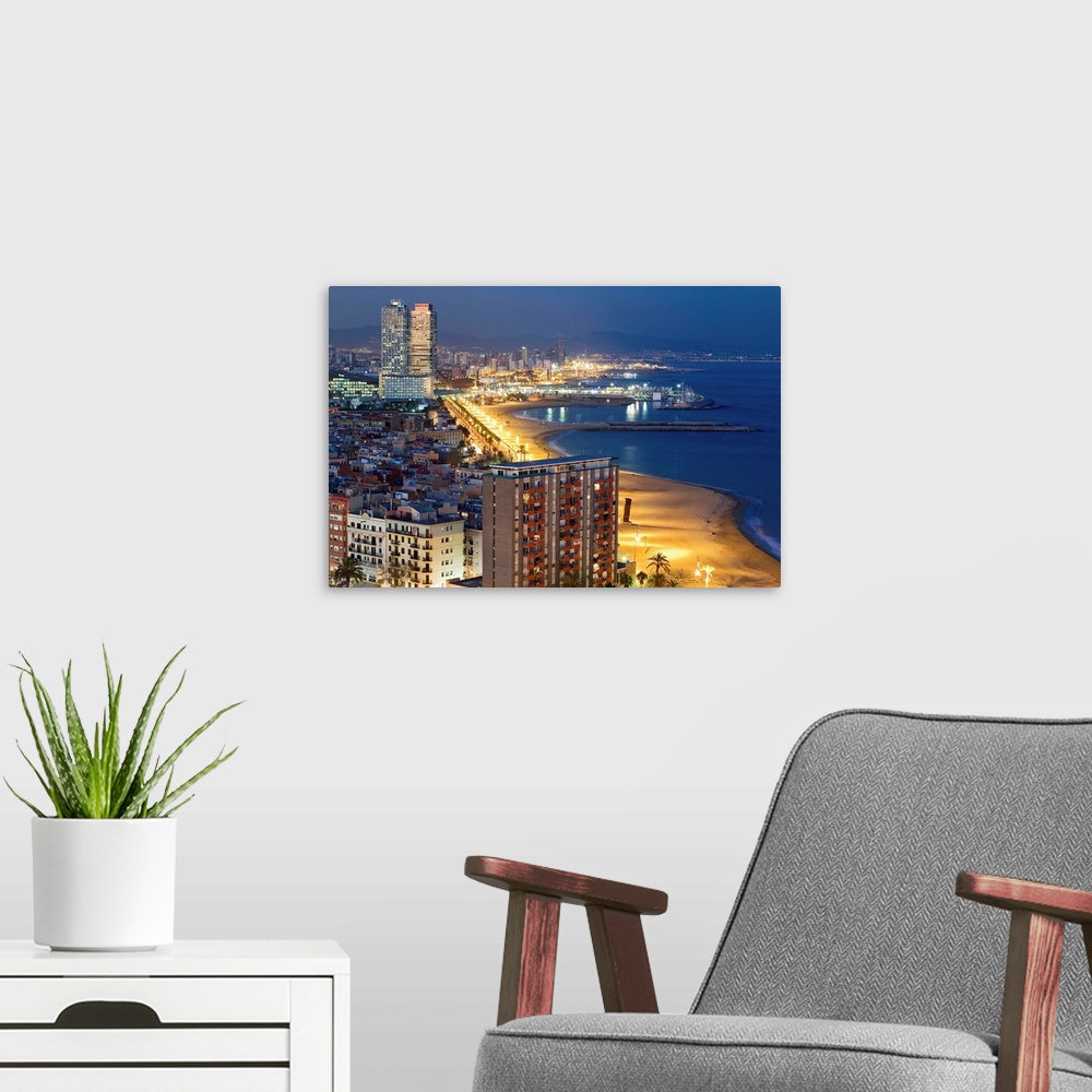 A modern room featuring Spain, Catalonia, Barcelona, Barceloneta Beach and the Two Towers
