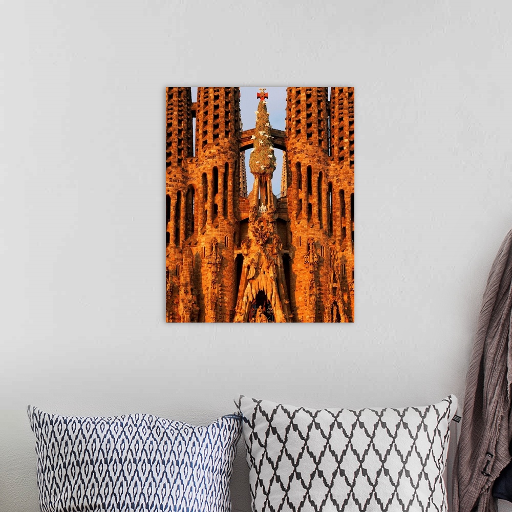 A bohemian room featuring Spain, Catalonia, Barcelona, Sagrada Familia, facade of the Nativity
