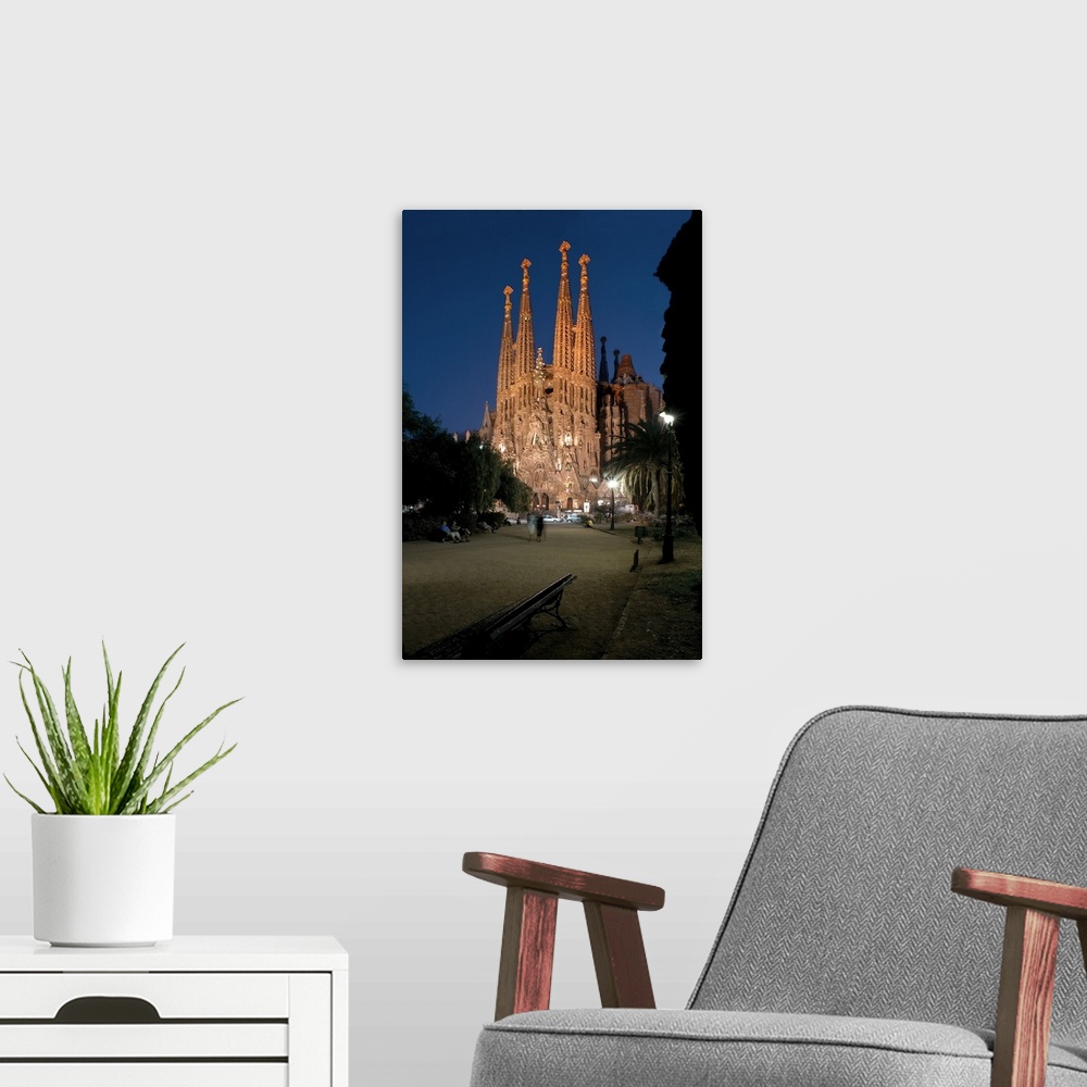 A modern room featuring Spain, Catalonia, Barcelona, Sagrada Familia, Facade of the Nativity