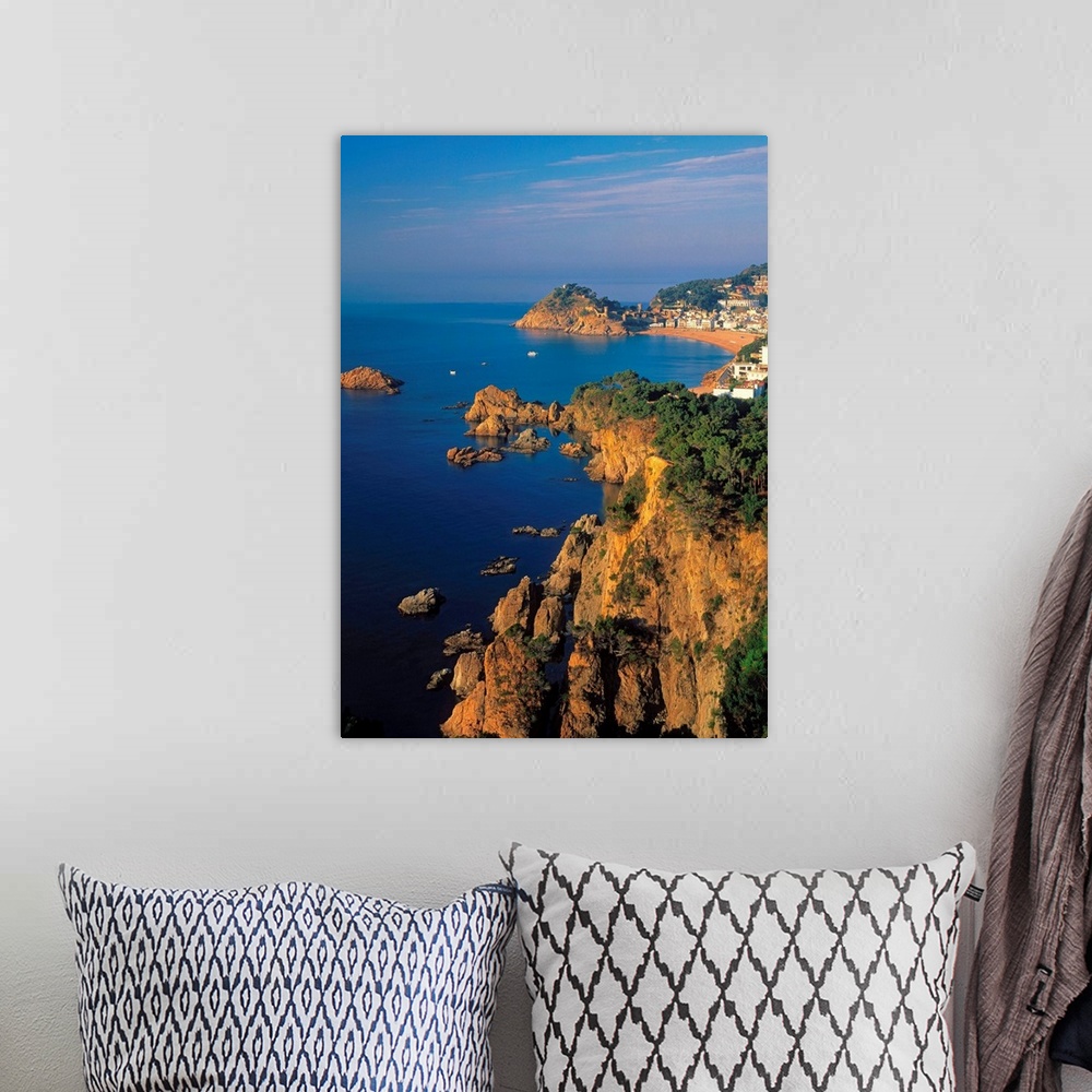 A bohemian room featuring Spain, Catalonia, Costa Brava, Tossa de Mar, view of the coast