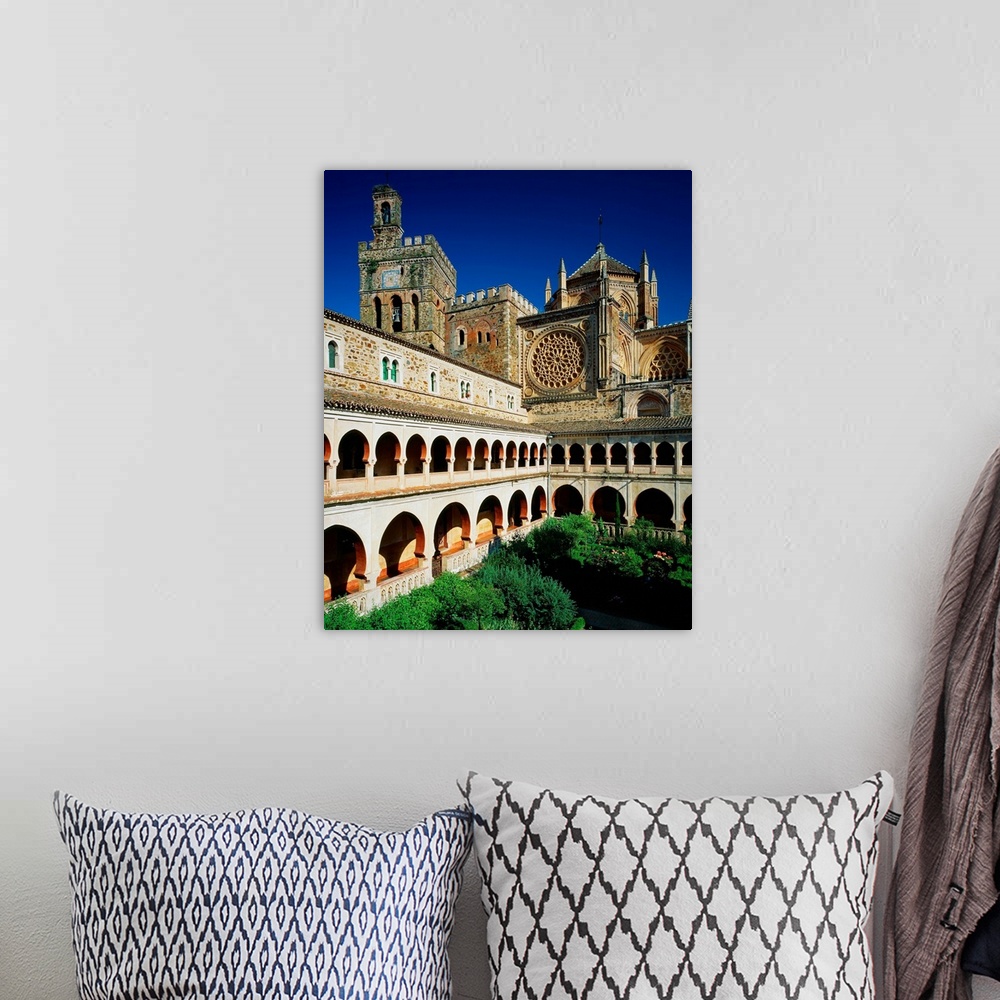 A bohemian room featuring Spain, Extremadura, Royal Monastery of Santa Maria de Guadalupe, cloister