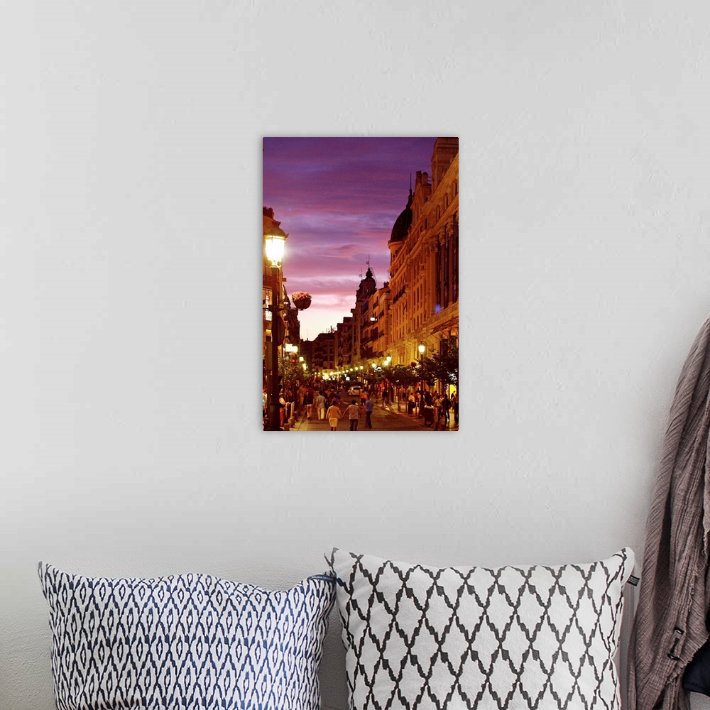 A bohemian room featuring Spain, Madrid, Calle Mayor, Calle Mayor, view from Plaza del Sol