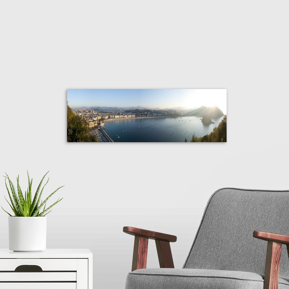 A modern room featuring Spain, San Sebastian, Panoramic view from the fortress