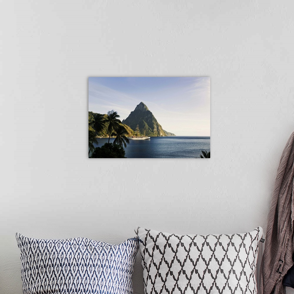 A bohemian room featuring St Lucia, Soufriere, Soufriere, Sunset over Petit Piton and Soufriere Bay