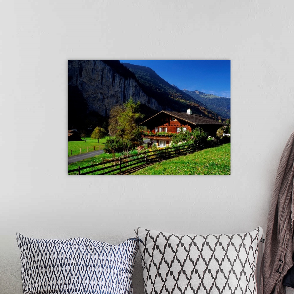 A bohemian room featuring Switzerland, Bern, Berner Oberland, Lauterbrunnen valley