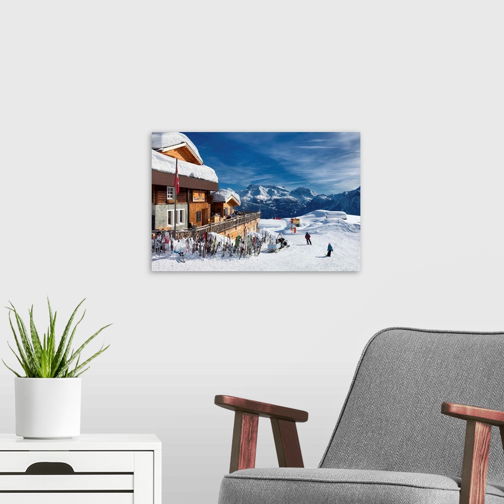 A modern room featuring Switzerland, Valais, Alps, Blatten, Belalp Ski Resort, Hamilton Lodge.