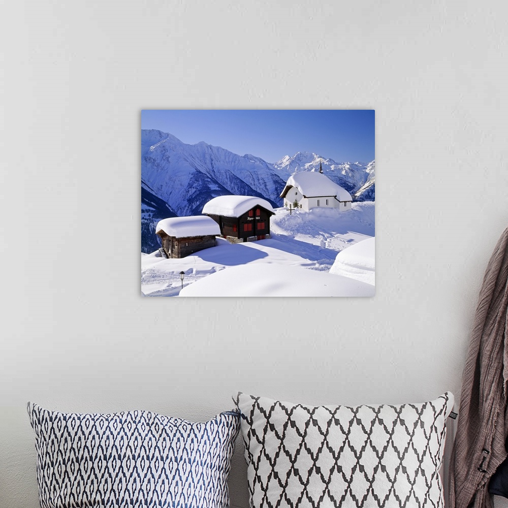A bohemian room featuring Switzerland, Valais, Bettmeralp, towards Valais Alps