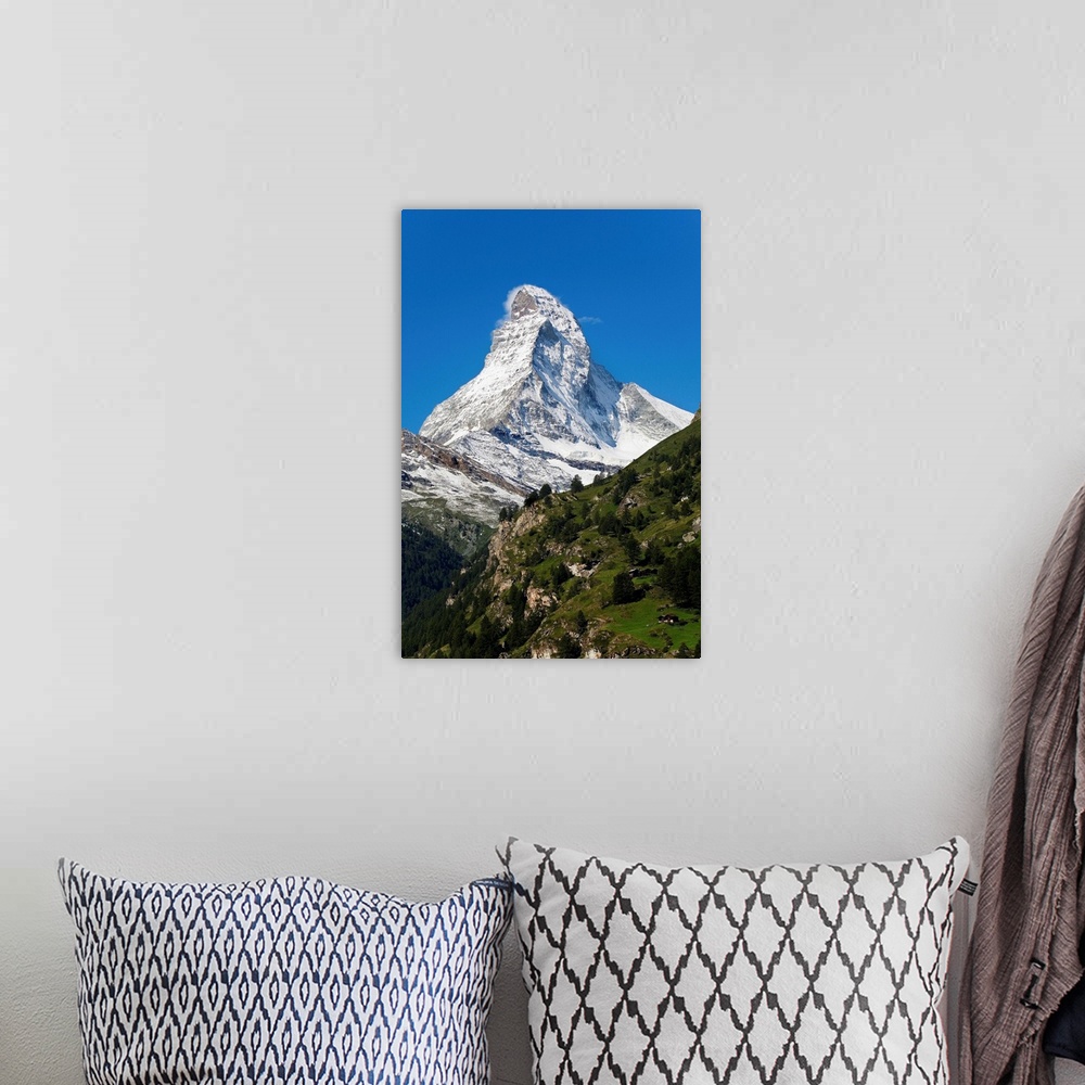 A bohemian room featuring Switzerland, Valais,, Matterhorn (Cervino).