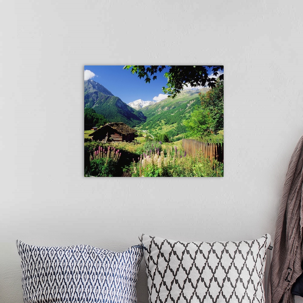 A bohemian room featuring Switzerland, Valais, Val d' Herens, view from La Sage