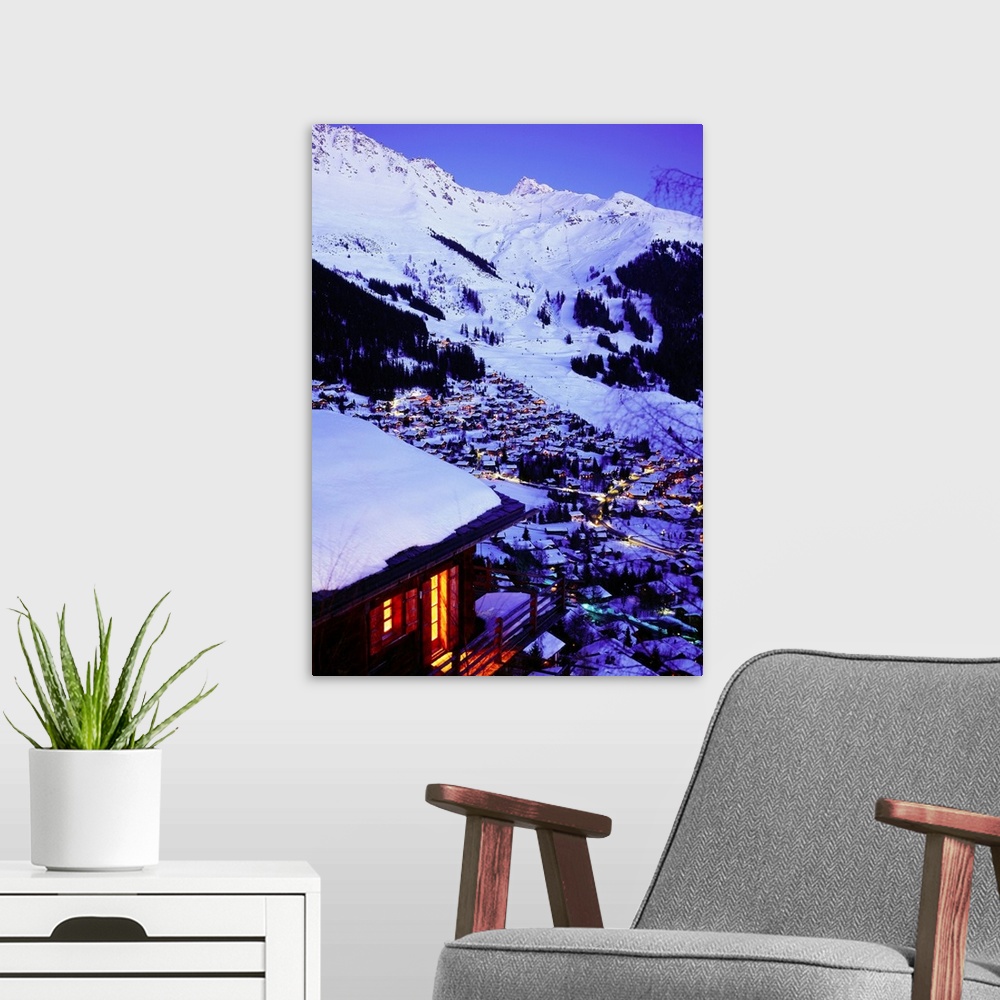 A modern room featuring Switzerland, Valais, Verbier village