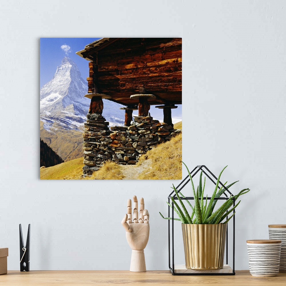 A bohemian room featuring Switzerland, Valais, Zermatt, Matterhorn (Cervino)