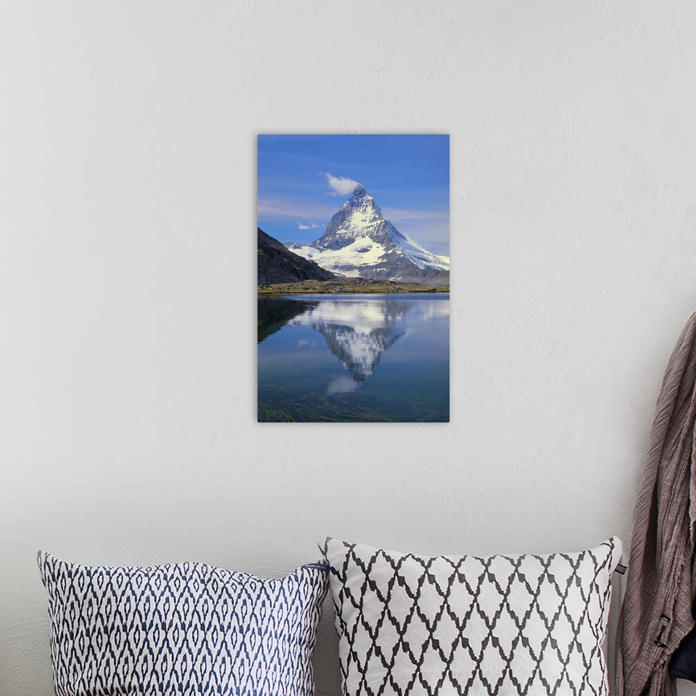 A bohemian room featuring Switzerland, Zermatt, Riffel Lake and Matterhorn mountain