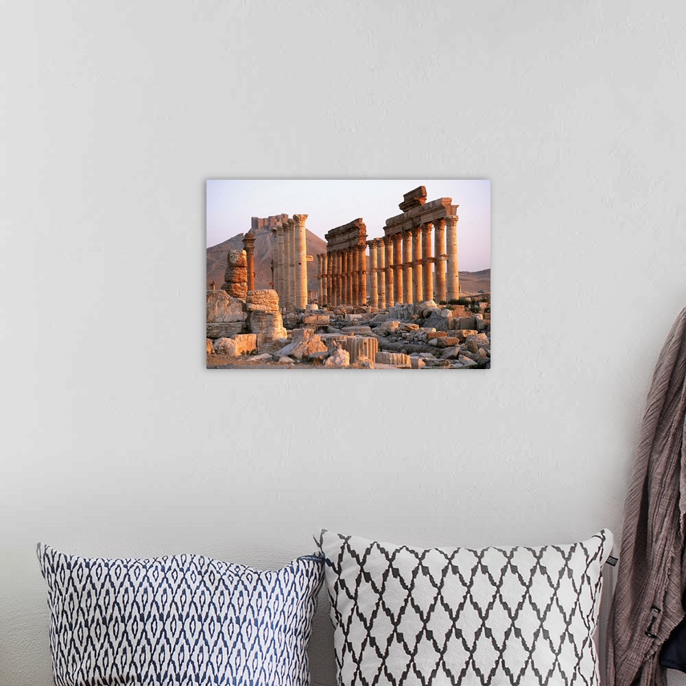 A bohemian room featuring Syria, Syria, Palmyra, Old ruins