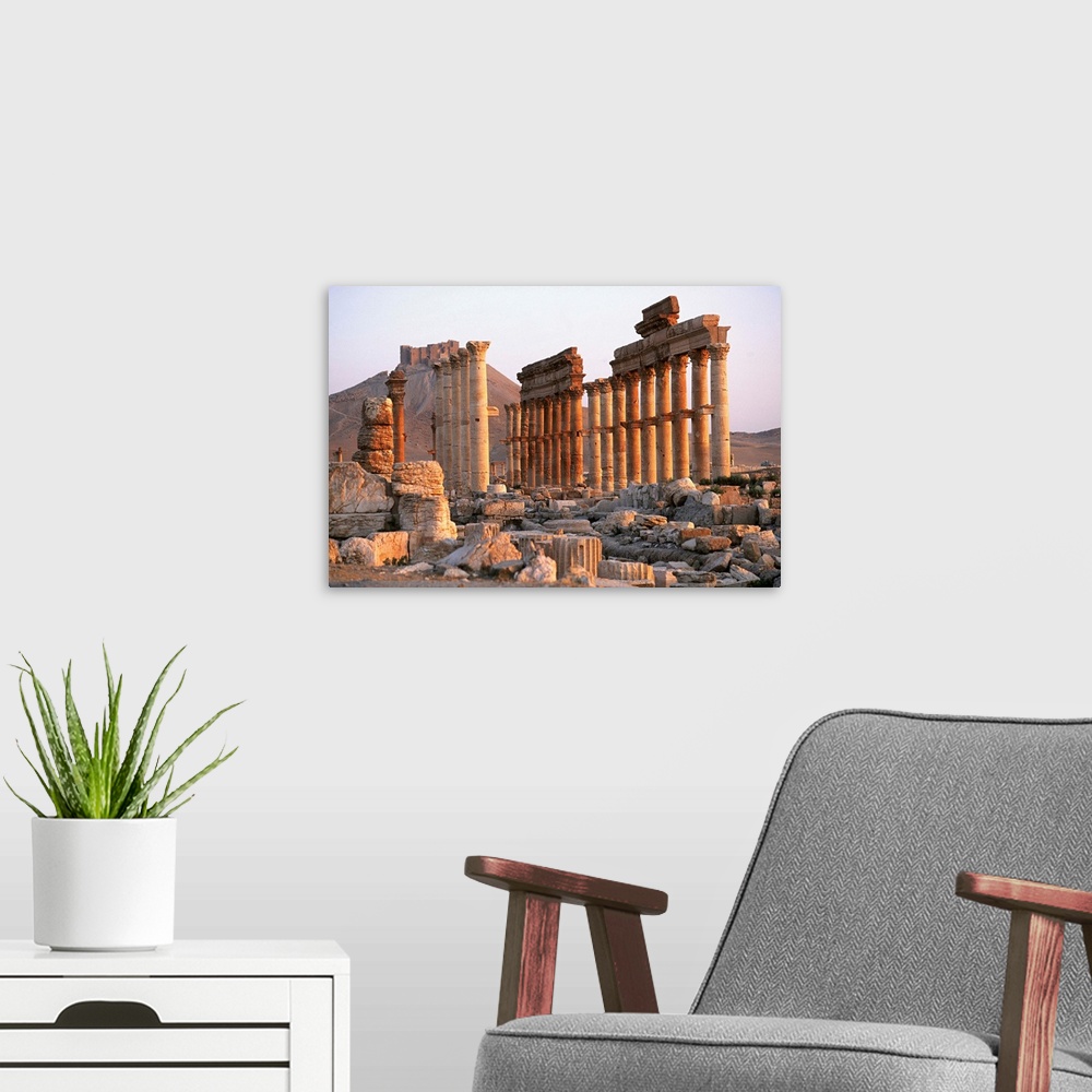 A modern room featuring Syria, Syria, Palmyra, Old ruins